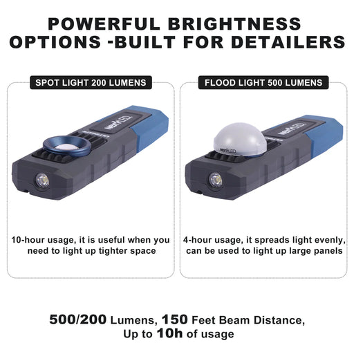 nextLED Ultimate Professional Rechargeable Auto Detailing Light - Detailer's Domain