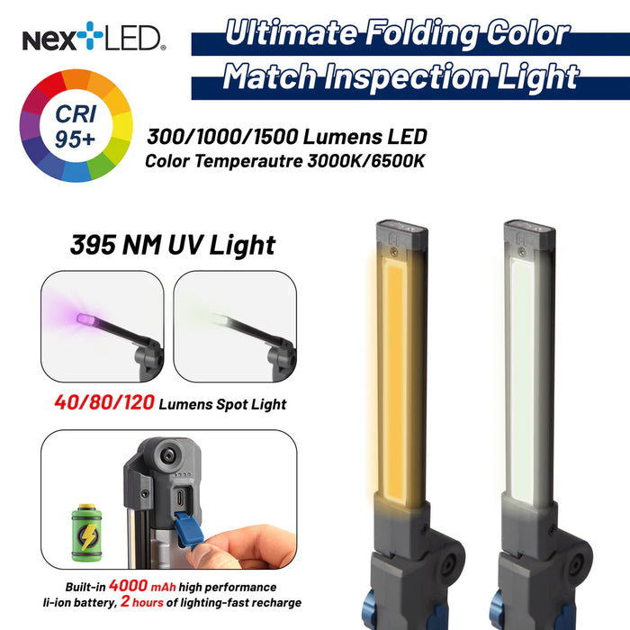 nextLED Ultimate Folding Color Match Inspection Light - Detailer's Domain
