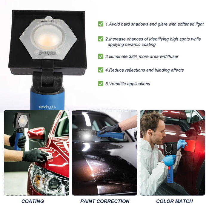 nextLED Professional Coating Application Light with Diffuser - Detailer's Domain