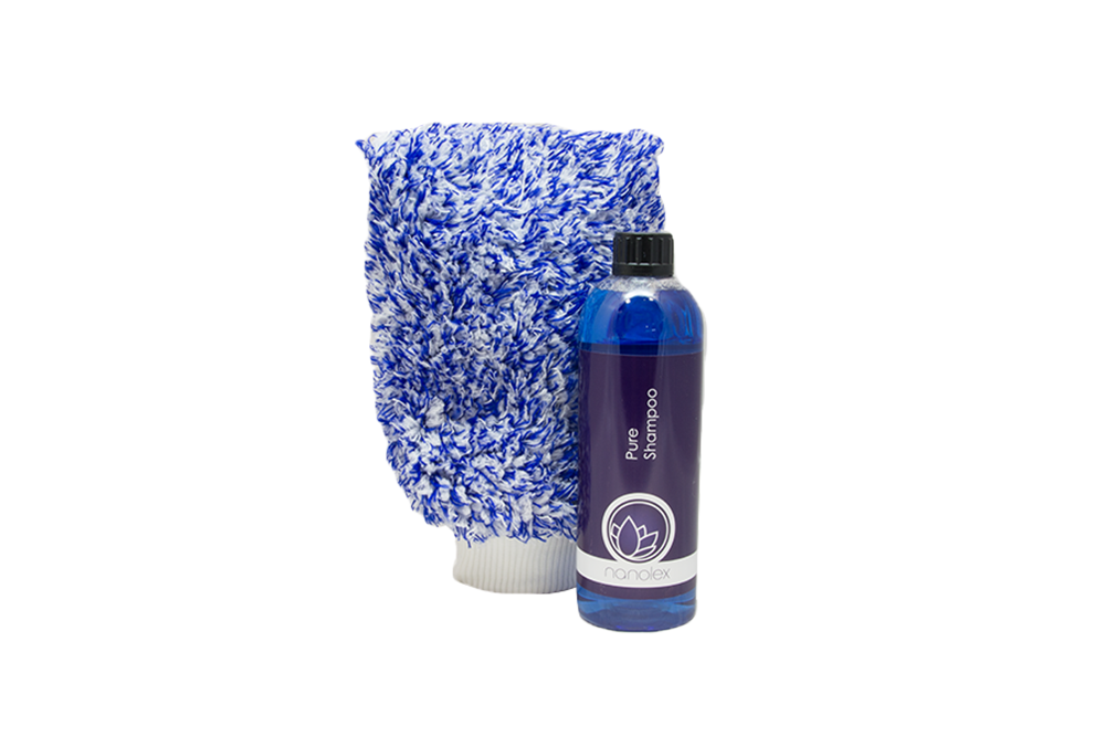 Nanolex Pure Shampoo 750ML & Detailer's Domain Microfiber Wash Mitt - top automotive car shampoo kit